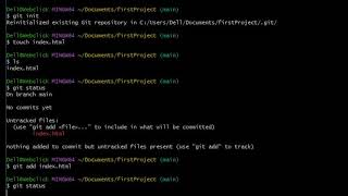 How to initialize git in your local repository - staging