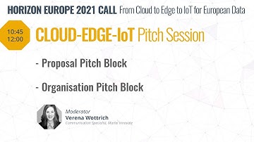 Cloud-Edge-IoT – Pitch Session. Brokerage Session: Horizon Europe 2021 Cloud, Edge, IoT