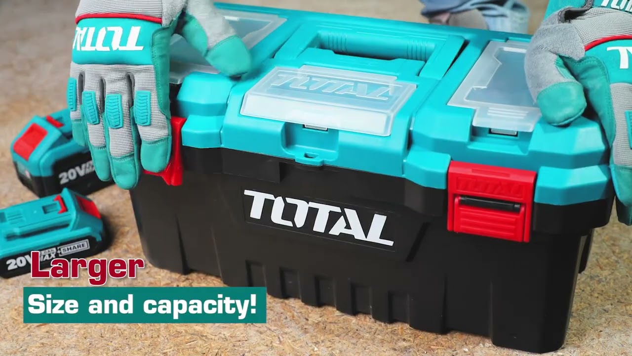 TOTAL 3 Pcs plastic tool boxes set TPBXK0031