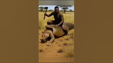 #2 Will the man manage to save the leopard from the snake? 👨🐆🐍❓ 남자가 표범을 뱀에게서 구해낼 수 있을까요? #rescue