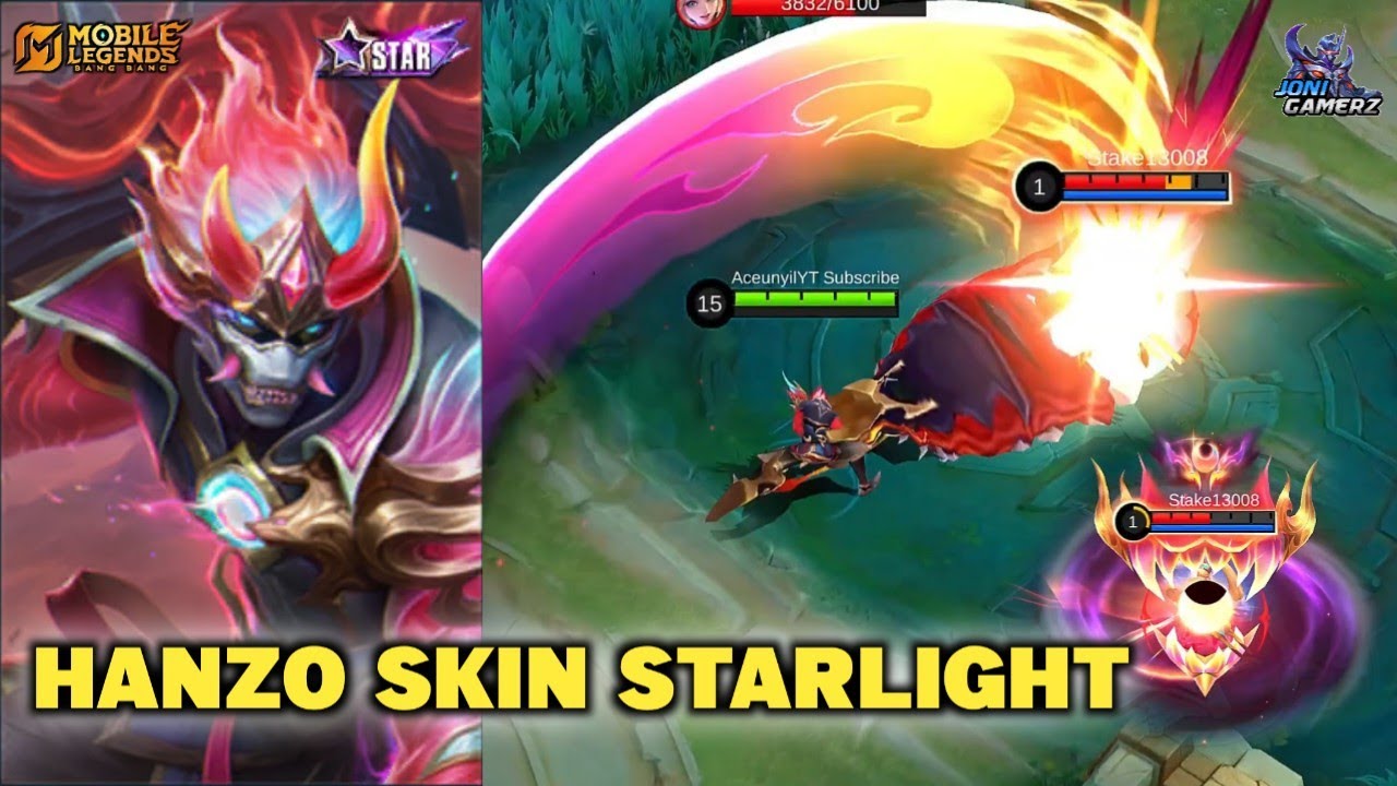 HANZO NEW SKIN STARLIGHT - GAMEPLAY SKILLS EFFECT - MOBILE LEGENDS