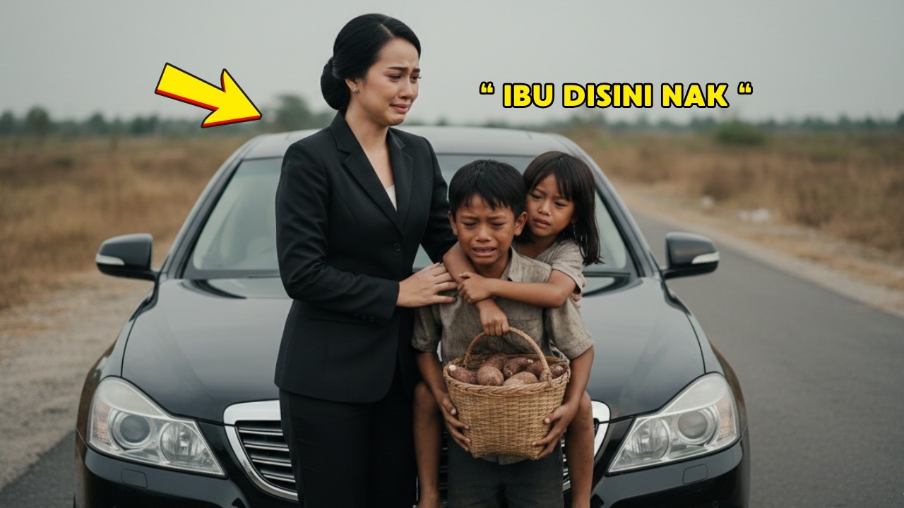 Bocah Penjual Singkong Gendong Adik Bertemu Dengan Miliarder, Selembar Kertas Bikin Mereka Nangis