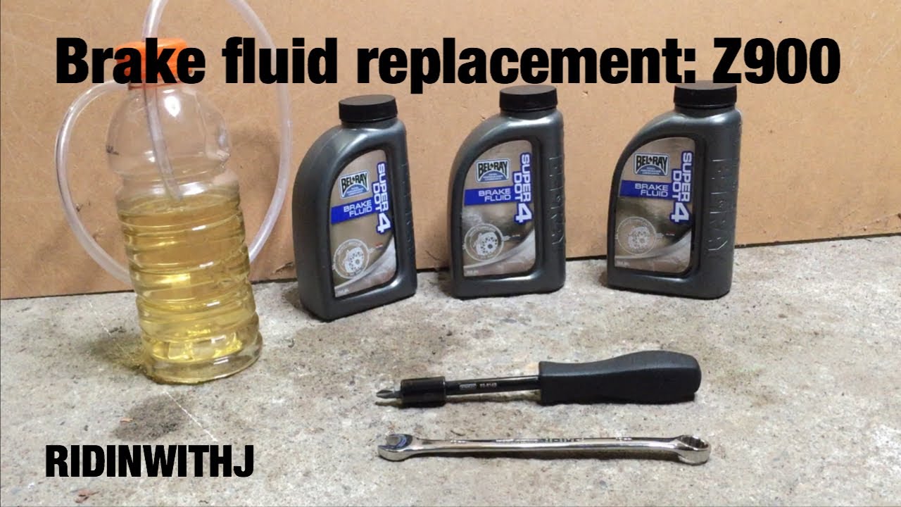 Brake fluid replacement on a Kawasaki Z900