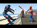 GTA 5: THAT WAS BRUTAL! SPIDER-MAN WITH A BASEBALL BAT vs SUPERHEROES! (Euphoria Physics) Ep.12