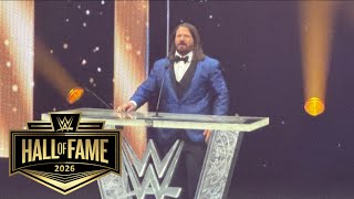 Aj Styles Full Speech - Wwe Hall Of Fame 2026