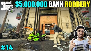 BIGGEST BANK ROBBERY ON SUZUKI HAYABUSA GTA V GAMEPLAY #14