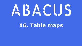 16. Table maps