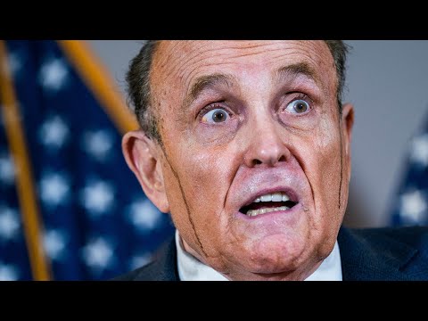 Rudy Giuliani appears to sweat hair dye as he makes election claims without evidence