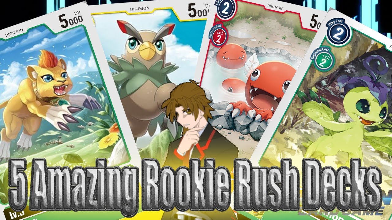 Digimon Card Game | 5 Amazing Rookie Rush Deck | Great Legends (BT-4)