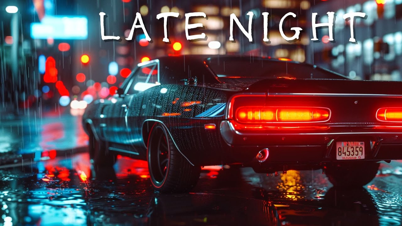 Cathedrals of Static Light | Midnight Highway Drive — Calm Rock Guitar on Empty Roads