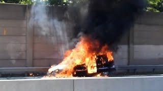 Burning Car on Interstate 80 - Parsippany, New Jersey - 07.08.18 by FlorinSutu 112 views 5 years ago 25 seconds