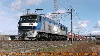 JR貨物　東海道本線　8785レ EF210-120号機　2019.01.03