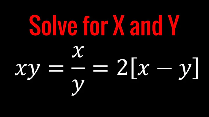 A Nice Algebra Problem | Solve for X and Y | Mathematical Olympiad