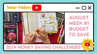 Budgeting & Saving with Money Savings Challenges for August Week #1 - TracEy Monster Savings on Etsy
