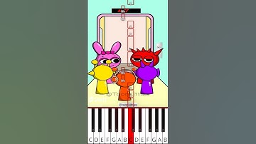 APT DANCE Sprunki Incredibox Animation meme (@toonkitties) - Octave Piano Tutorial