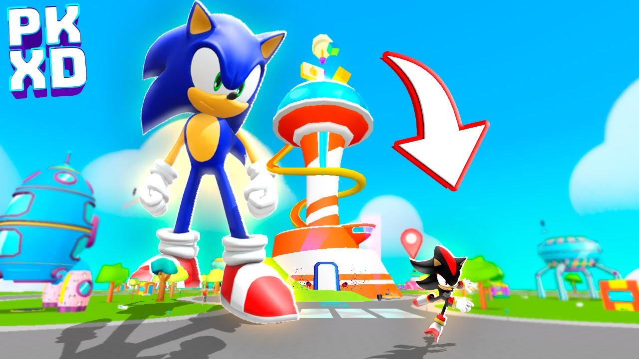 VIREI O SONIC GIGANTE NO ESCONDE-ESCONDE DO ROBLOX!! (Minies Vs Giant) 