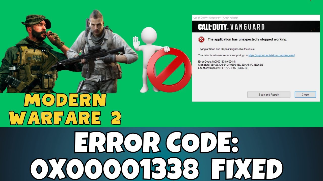 Error Code 0x00001338 in COD: Modern Warfare 2