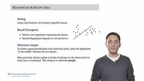 8 1 Maximum Margin Classifiers | Machine Learning