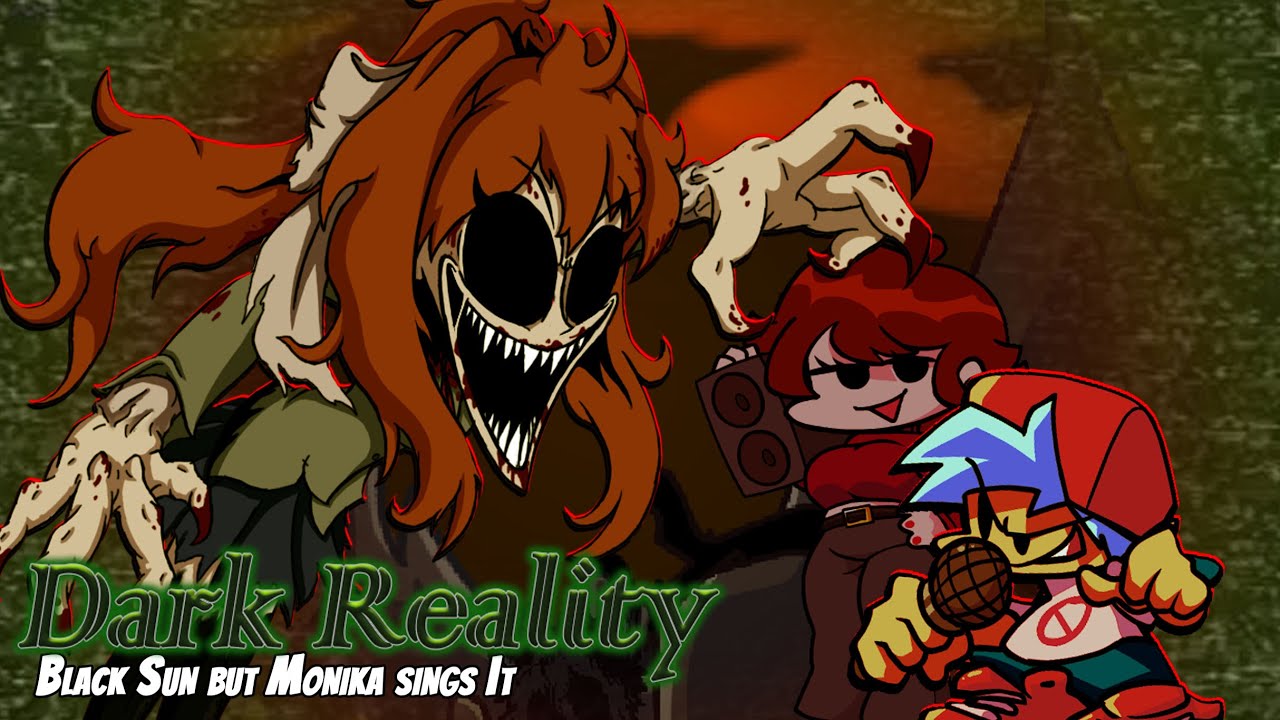 Dark Reality (Black Sun but Monika sings It) - FNF Cover