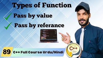 Lect#89)  Types of Function complete lecture with example c++ in URDU/HINDI