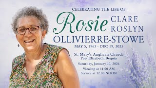 Celebrating the Life of Clare Roslyn 'Rosie' Ollivierre-Stowe