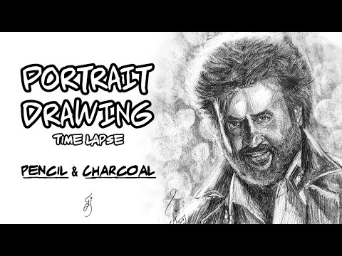 Comment dessiner Portraits :: Rajinikanth | Crayon Portrait | Artistry Vijay