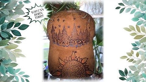 Harbor Grace Designs Hat Burning on a Suede Baseball Cap Using Sticky Paper Stabilizer