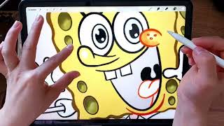 Drawing SpongeBob on Ipad Pro #drawing #spongebob #squarepants