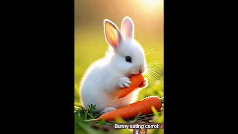 cute little bunny eating carrot 🥕🤤,😍🐇 #bunny #animals #cute #bachokikahani #monkey  #animalworld