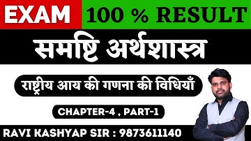 राष्ट्रीय आय की गणना की विधियाँ-🔥 National Income in Hindi || Chapter 4 || Part 1 || Macroeconomics