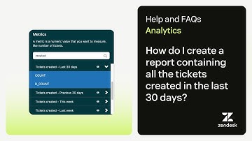 How do I create a report containing all the tickets created in the last 30 days?