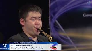 ANDORRA SAX FEST 2023: Masahiro Araki (Japan) plays Three pieces for Solo Clarinet, Igor Stravinsky