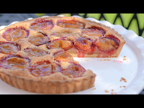 Easy Autumn Dessert Recipe ! Plum Frangipane Tart  tarte aux prunes