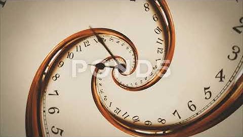 rotating spiral of clock from numbers abstract seamless animation