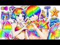 💖Paper DIY💖 KPOP DEMON HUNTERS Zoey x Mystery Mermaid  Colorful Skincare + Makeup Blind Bag Unboxing