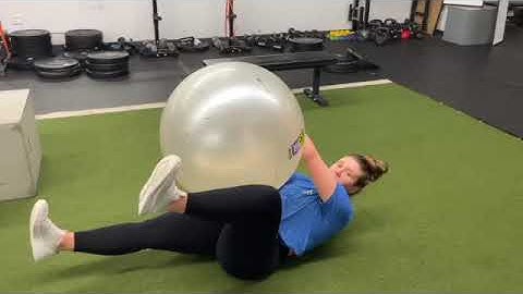 stability ball deadbug