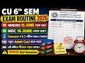 CU 6th Semester Exam Routine 2026 | CU 6th Semester New Rutine published | CU 4th Semester Exam 2026