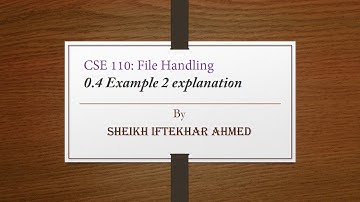 File Handling - Example 2 | CSE 110 - C Programming