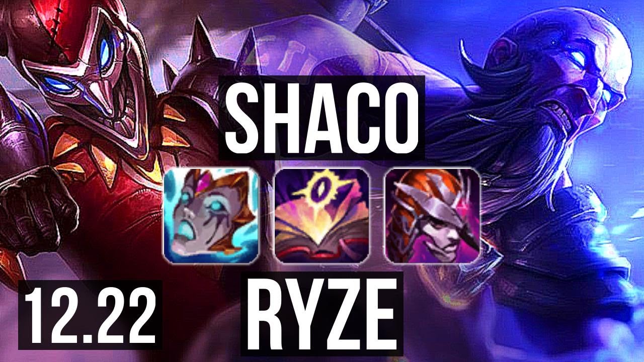 SHACO vs RYZE (MID) | 11/0/9, Legendary, 800+ games, 900K mastery | EUW Master | 12.22