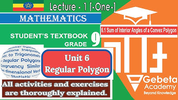 Grade 9 Maths Unit 6 Regular Polygon Lecture 1   Activity & Exercise Answers Convex&Concave Polygon