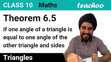 Theorem 6.5 (SAS Similarity) - If one angle of a triangle is equal to - Teachoo