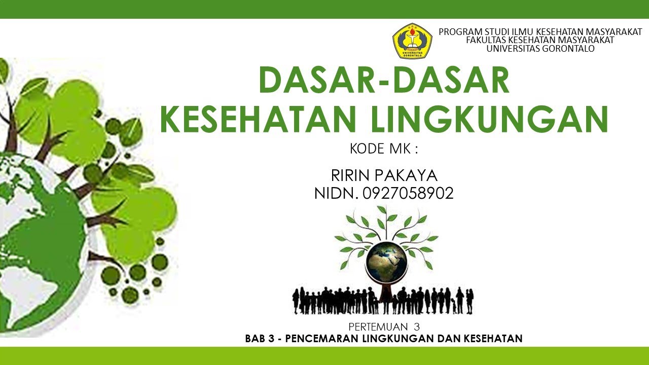 VIDEO PEMBELAJARAN DASAR-DASAR KESEHATAN LINGKUNGAN