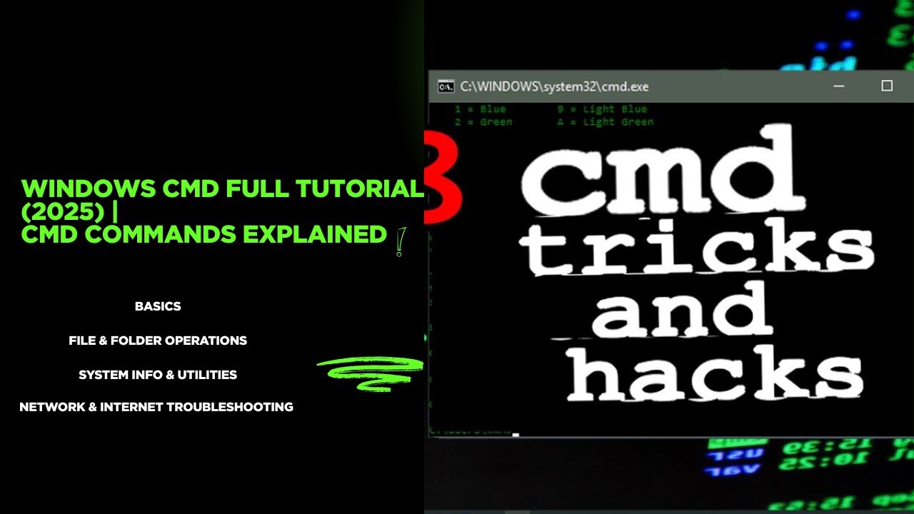 💻 Windows CMD Full Tutorial (2025) | Command Prompt for Beginners to ...