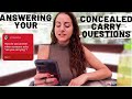 ANSWERING YOUR QUESTIONS! | Concealed Carry Q&A 2020