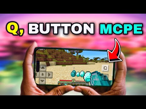 How to item drop one click | Minecraft item drop like PC 💻 | MCPE Q, Button Addon