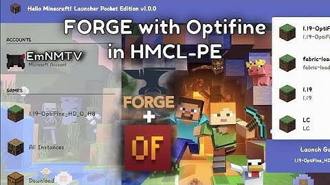 How to Install Forge with Optifine in HMCL-PE (hello minecraft launcher)
