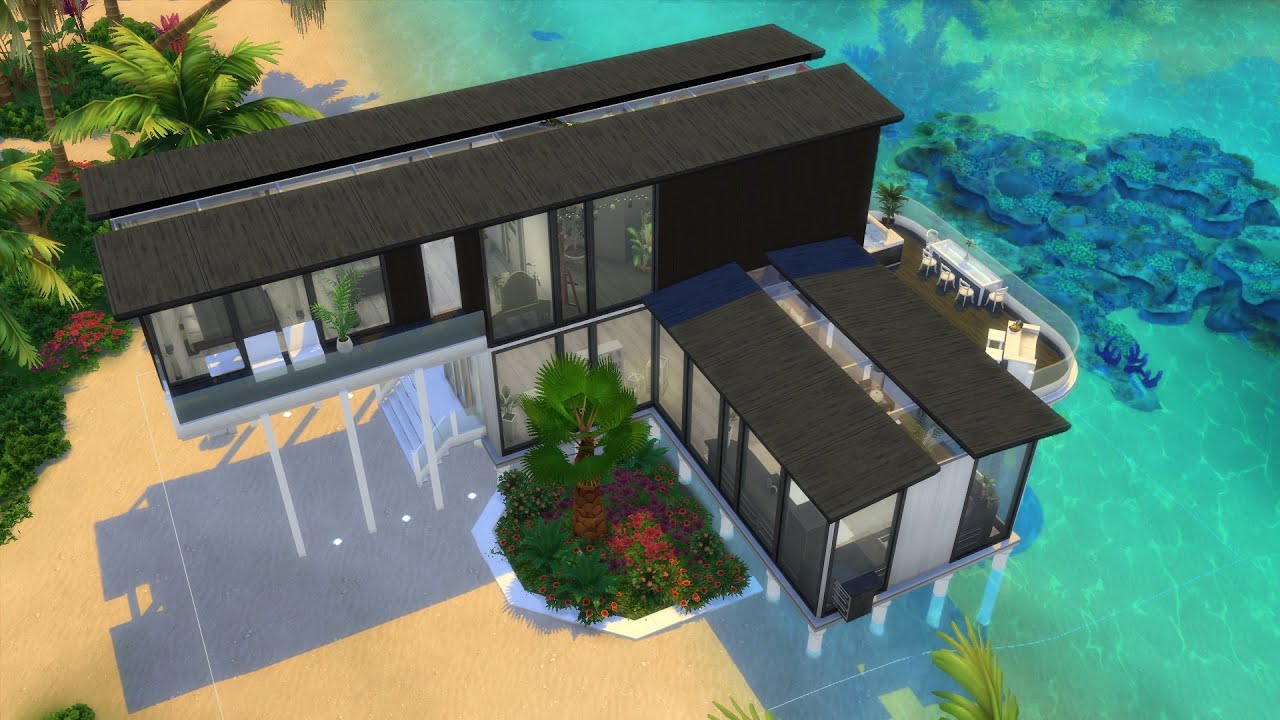 Sims 4 Speed Build | Modern Beach House | ♡ eversun ♡