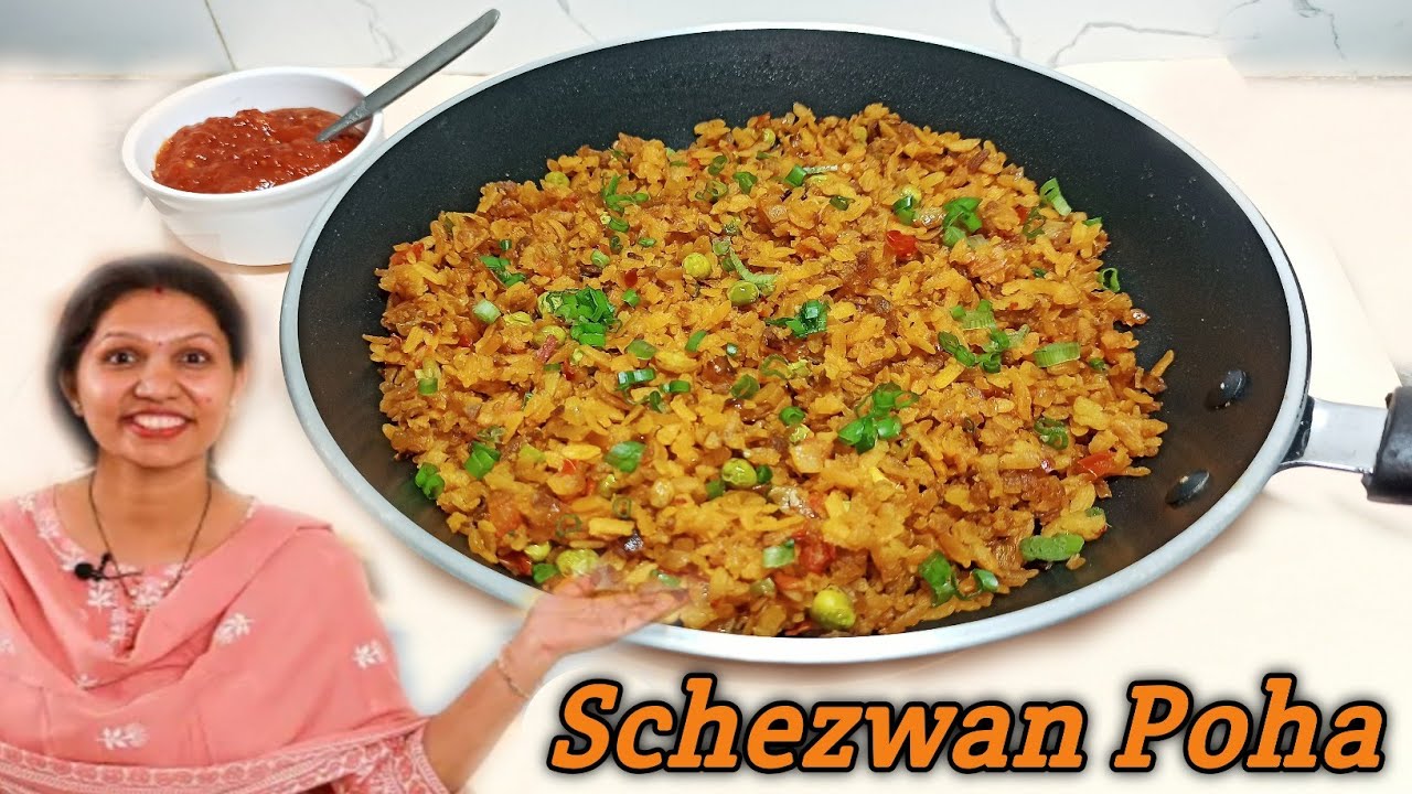 Chinese Poha Recipe || Schezwan Poha Recipe ||  Poha Breakfast Recipe || Hindi Cooking Channel ||
