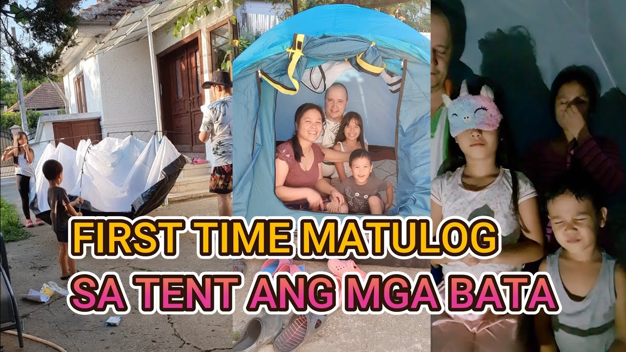 FIRST TIME NG MGA BATA MATULOG SA TENT NATAKOT SI KATYUSHA