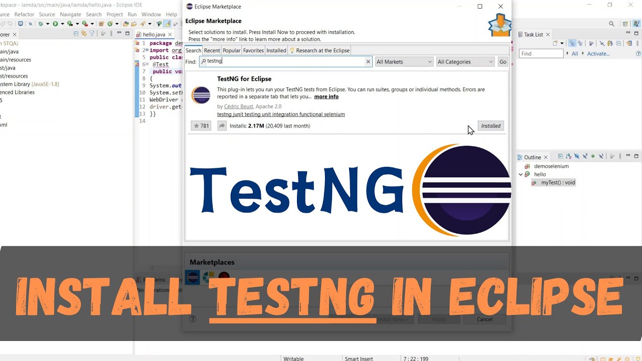 Install TestNG Framework In Eclipse || Latest Method || Titan Spy ...